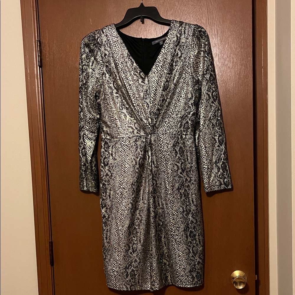 Julia Jordan Metallic Long Sleeve Dress